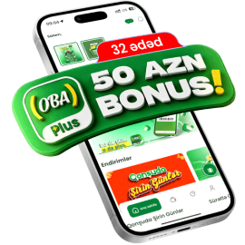 4 ədəd 50 manatlıq OBA Plus bonus kartı